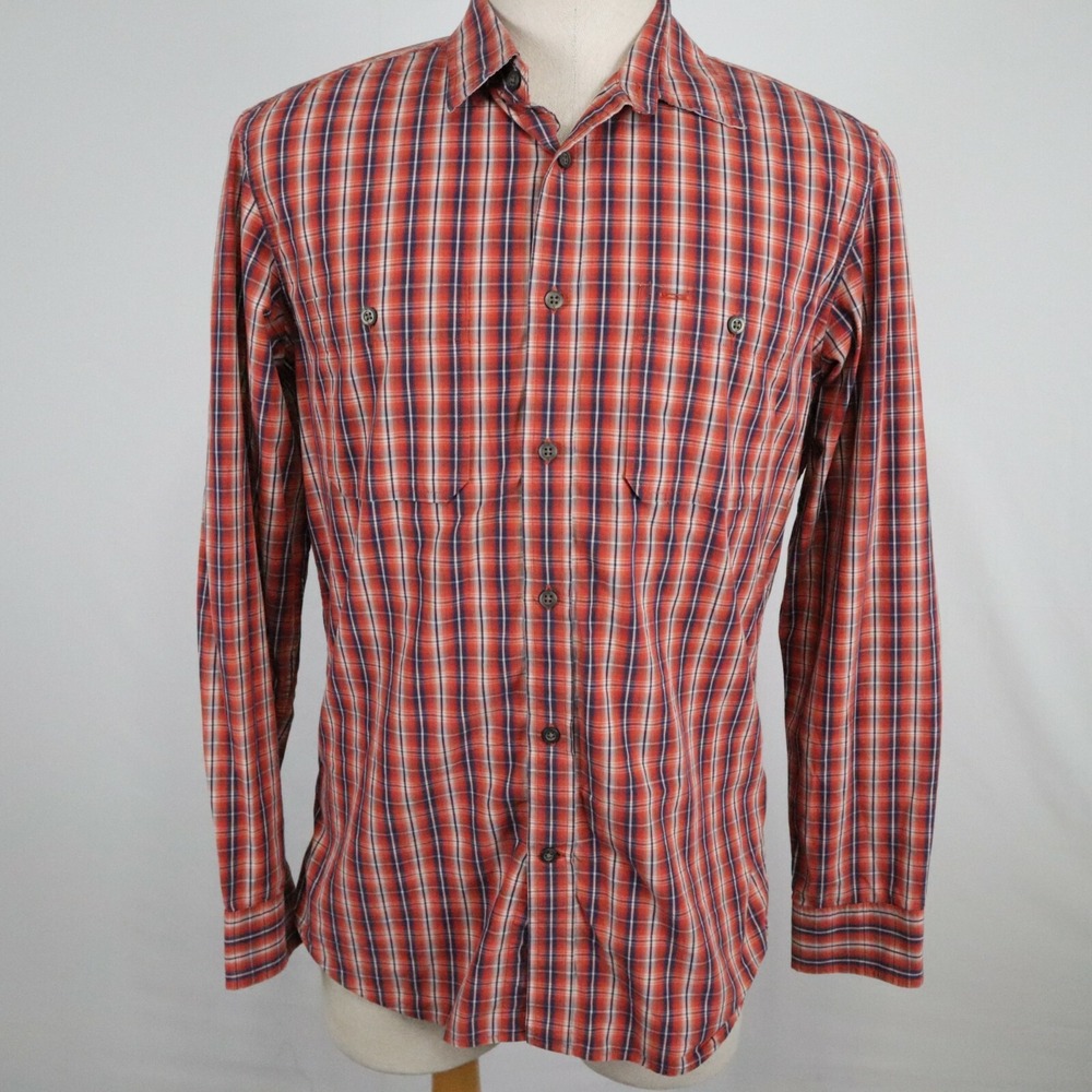 Banana Republic Shirt Mens Medium 15-15.5‎ Pocket Button Up Plaid Long Sleeve